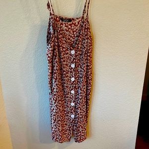 SHEIN red floral mini dress size XS